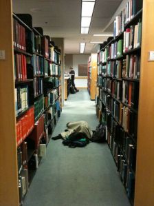 Thankfully, scenes like this were avoided because people preferred to nap in the beanbag corner of the DVD section.